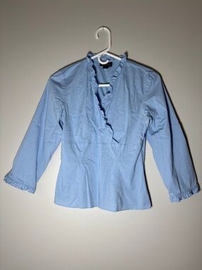 Ann Taylor Light Blue 3/4 sleeve